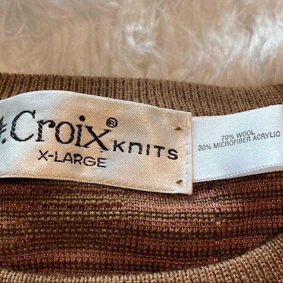 St Croix Knits Vintage Men’s Crew Neck Wool and Acrylic Blend Sweater Size XL - Picture 3 of 12
